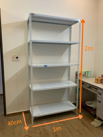 Kệ V lỗ 5 tầng Dài 1m